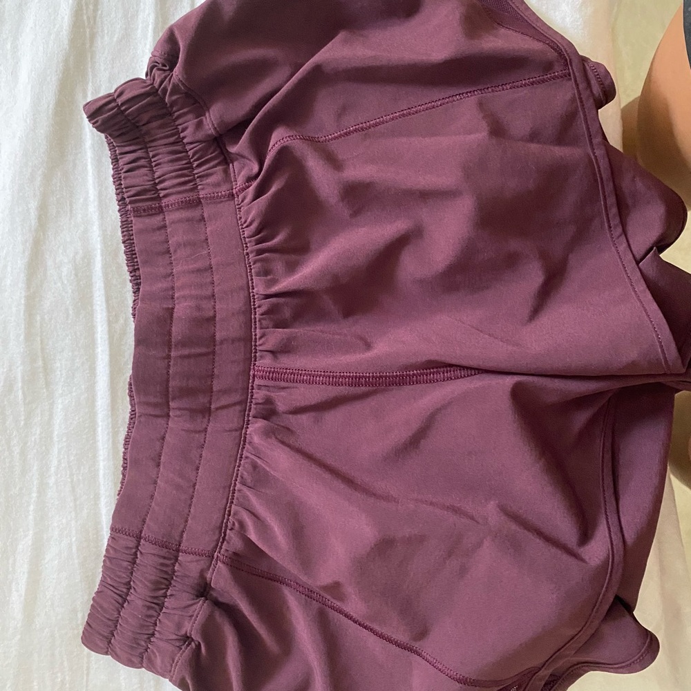 Marroon lululemon shorts